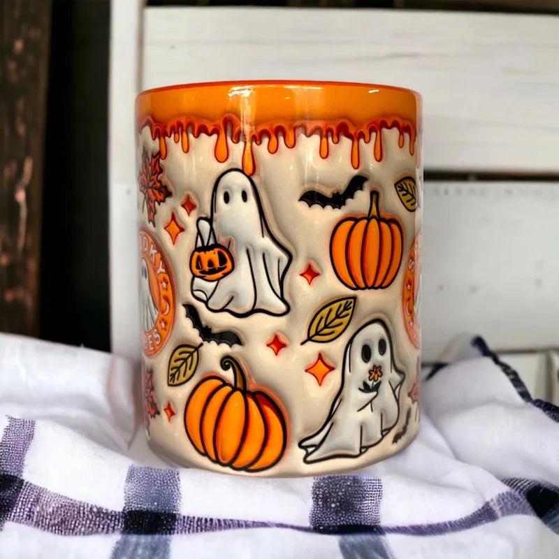 🤣Last day! 💥Special sale - Pumpkin Coffee Cup With Ghost - naotstore