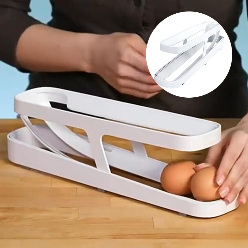 Owronline - Automatic Scrolling Egg Rack Holder Storage Box