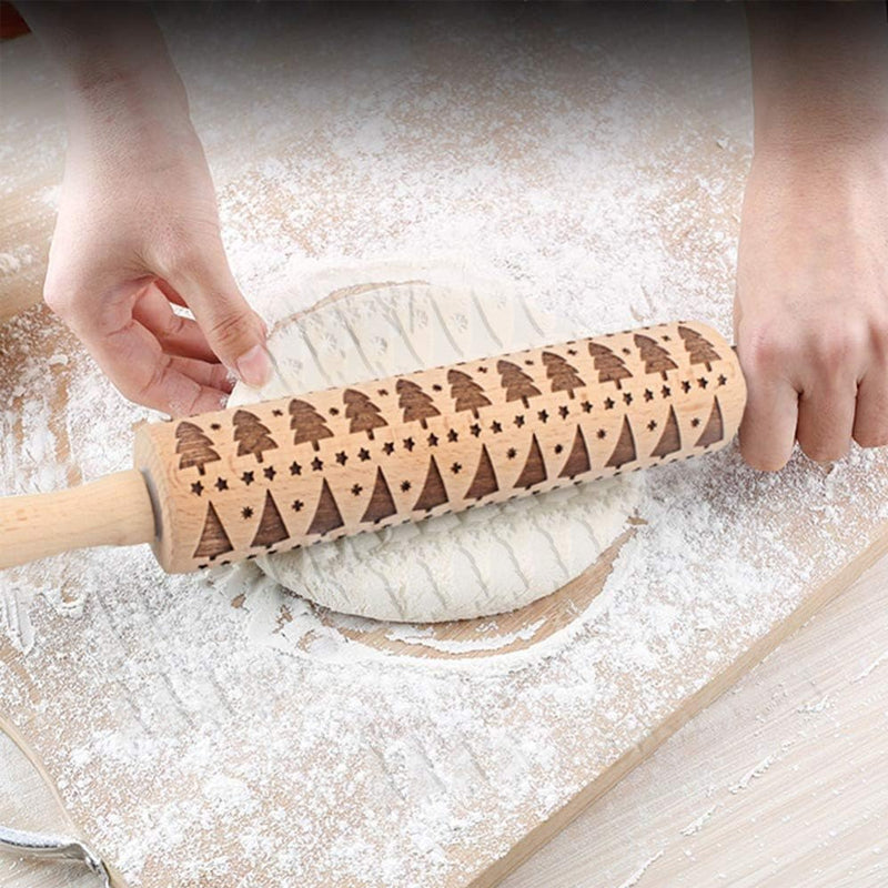 Owronline - Christmas Wooden Rolling Pins