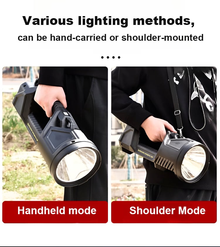 Owronline - New German 1000000 lumens Waterproof Spot Lights Handheld Large searchlight