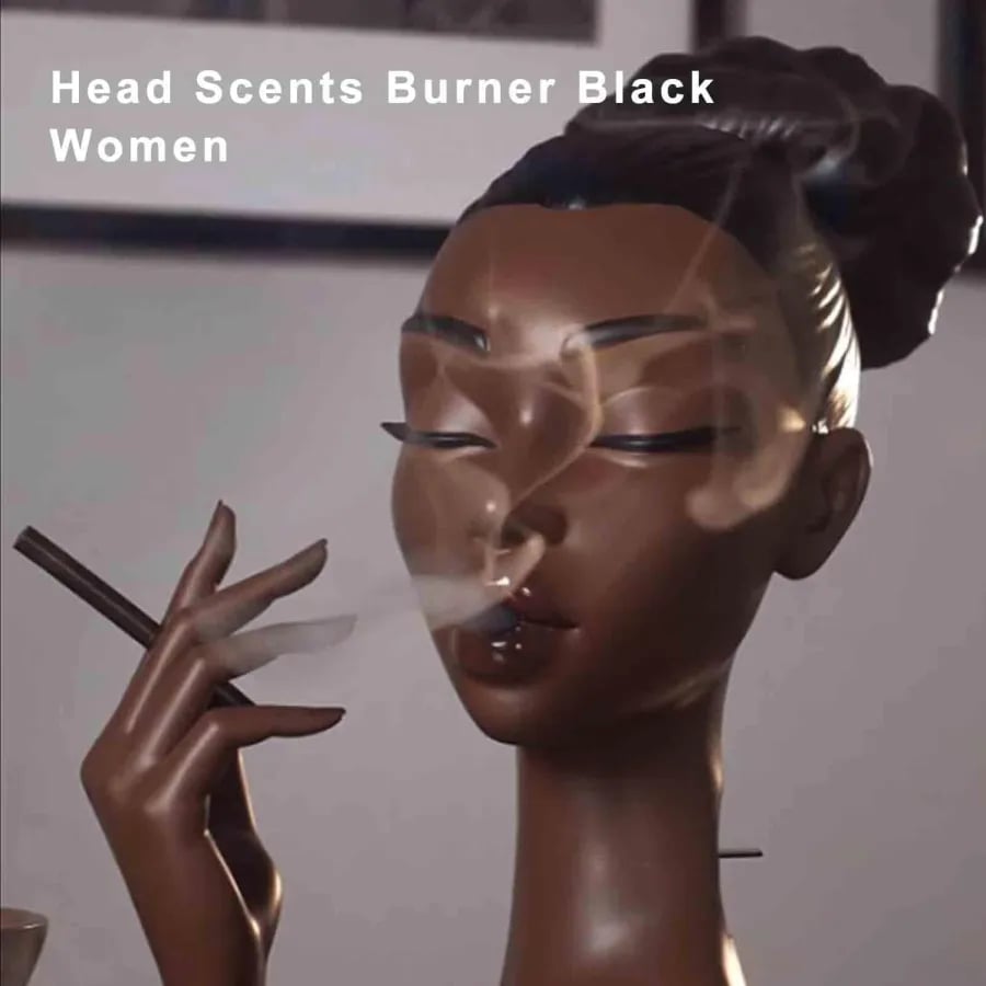 OWRONLINE - Head Incense Burner Black Woman