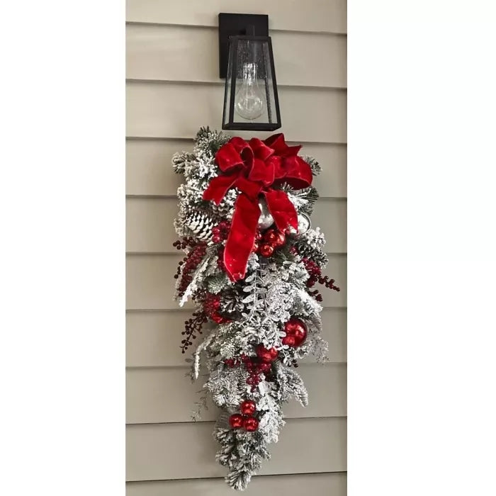 Owronline - The Cordless Prelit Red And White Holiday Trim