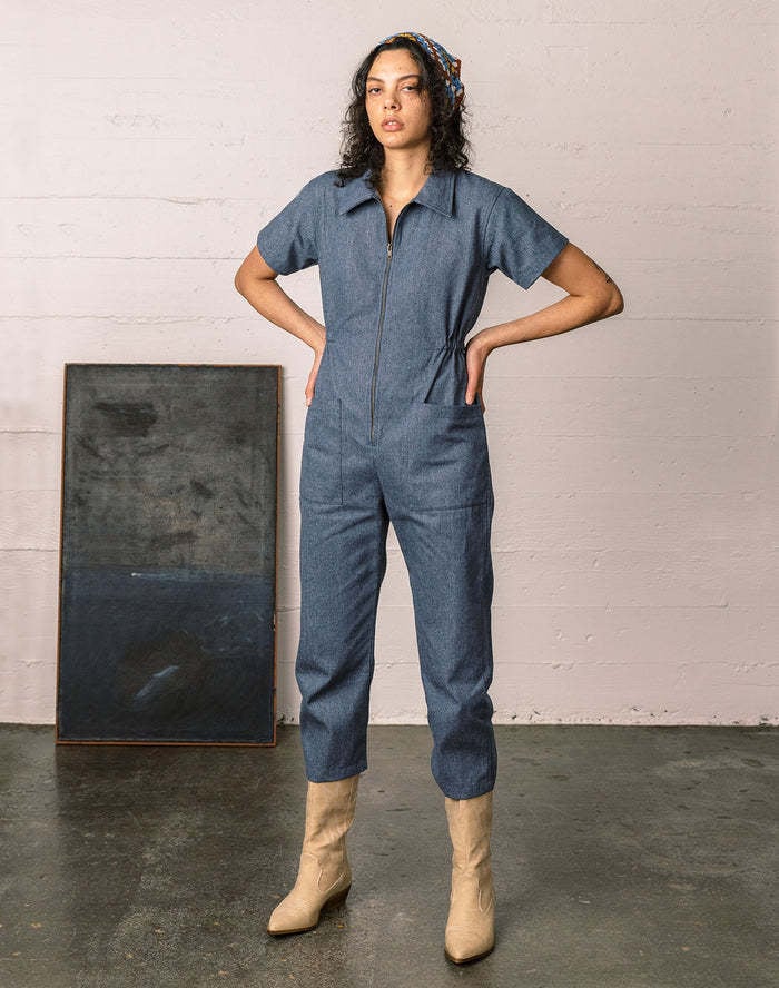 Owronline - Cropped Utility Jumpsuit