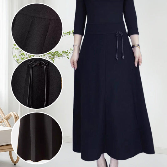 Owronline - Women’s Elastic High Waisted Thick Long Skirt