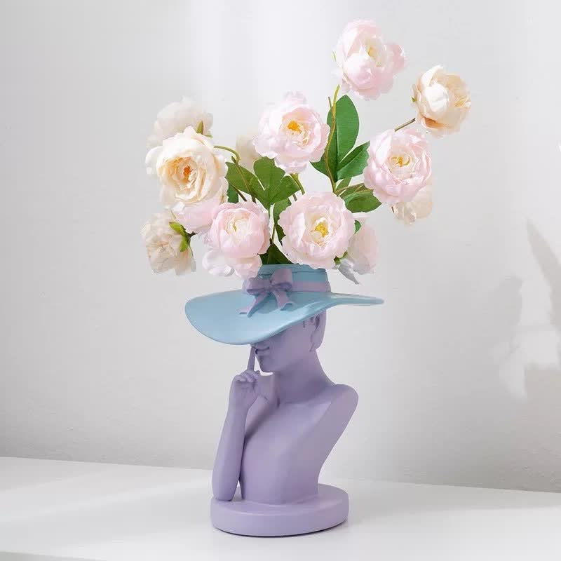 Owronline - Modern Girl Statue Flower Vase