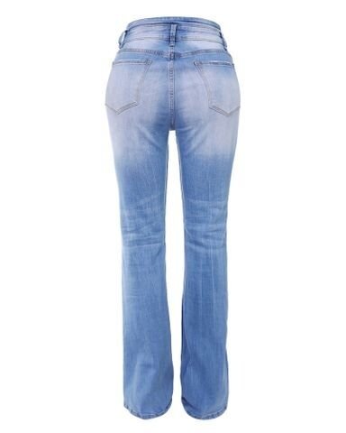 Owronline - 90s Vintage Button Fly High Waist Flare Leg Jeans