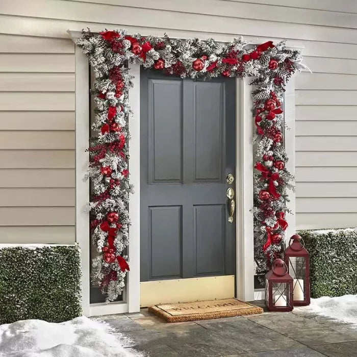 Owronline - The Cordless Prelit Red And White Holiday Trim