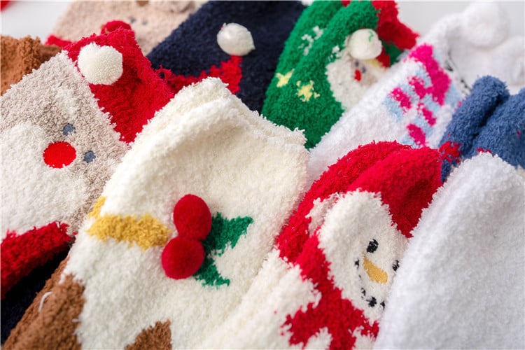 Owronline - Cute Christmas Style Thickened Warm Socks