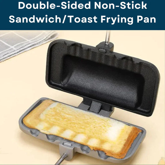 Owronline - Double-Sided Non-Stick Frying Pan For Sandwich and Bread Toast