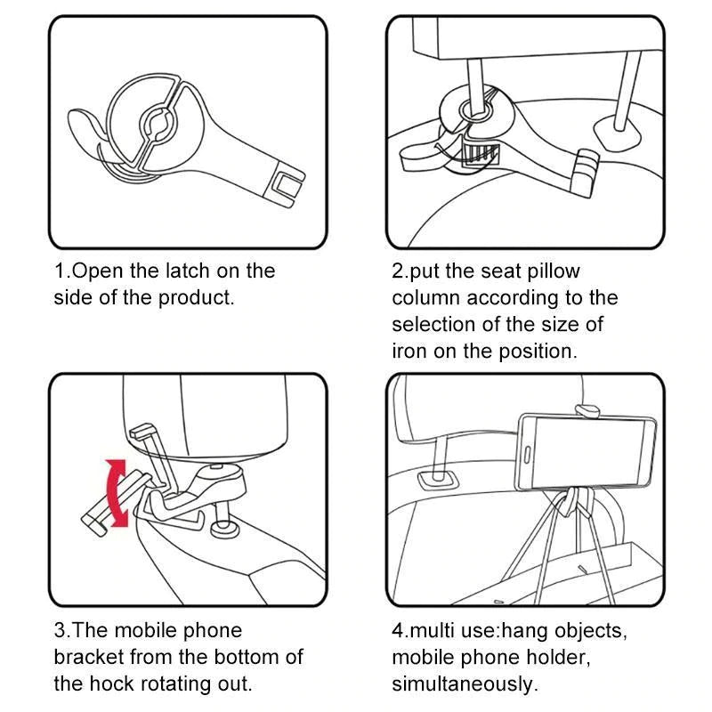 Owronline - Car seat hidden hook