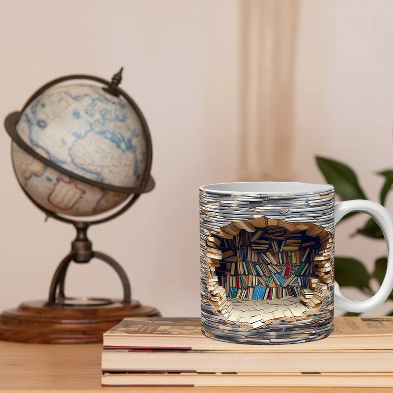 🤣Last day! 💥Special sale - 3D Bookshelf Mug - naotstore