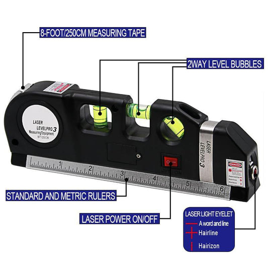 Owronline - Laser Level Ruler Multi-functional Household Infrared Decoration