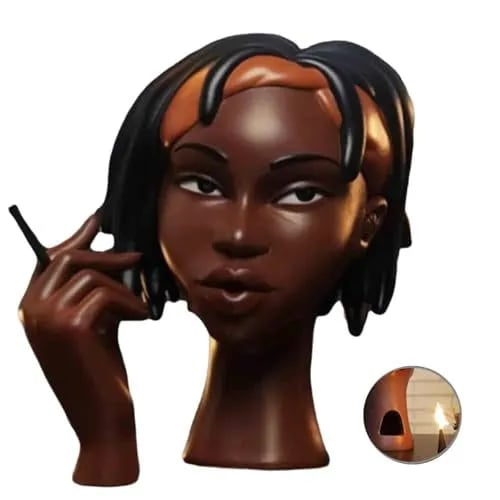 OWRONLINE - Head Incense Burner Black Woman