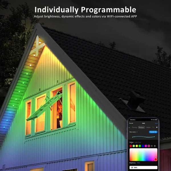 Owronline - Smart Rainbow LED Permanent Outdoor Light