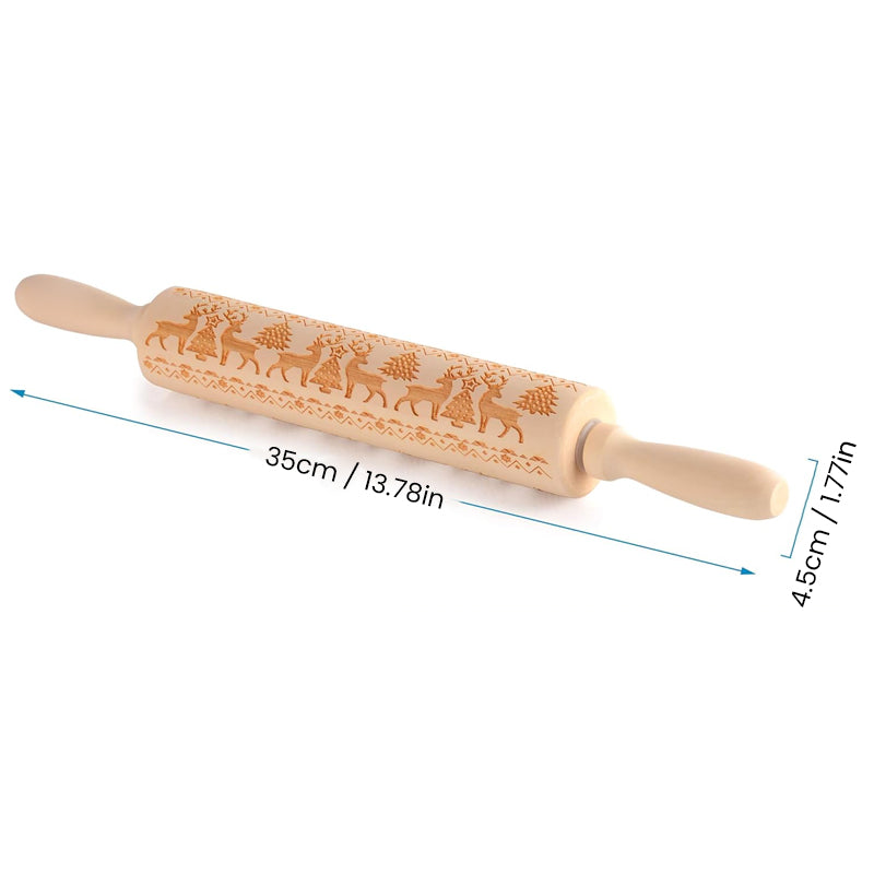 Owronline - Christmas Wooden Rolling Pins