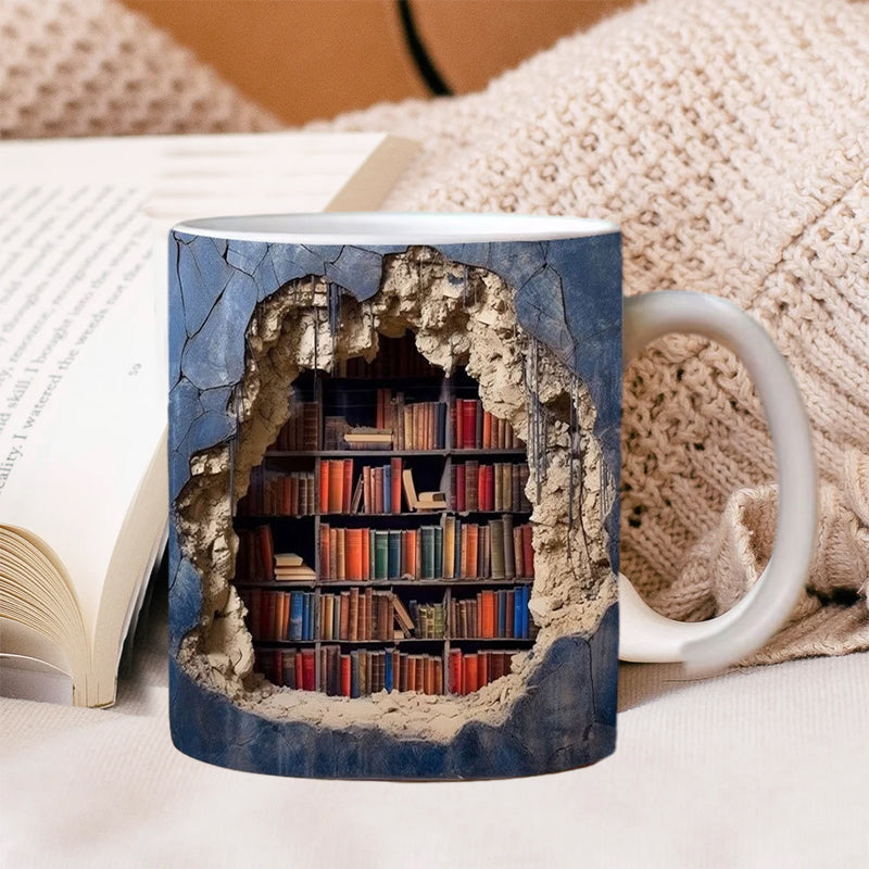 🤣Last day! 💥Special sale - 3D Bookshelf Mug - naotstore