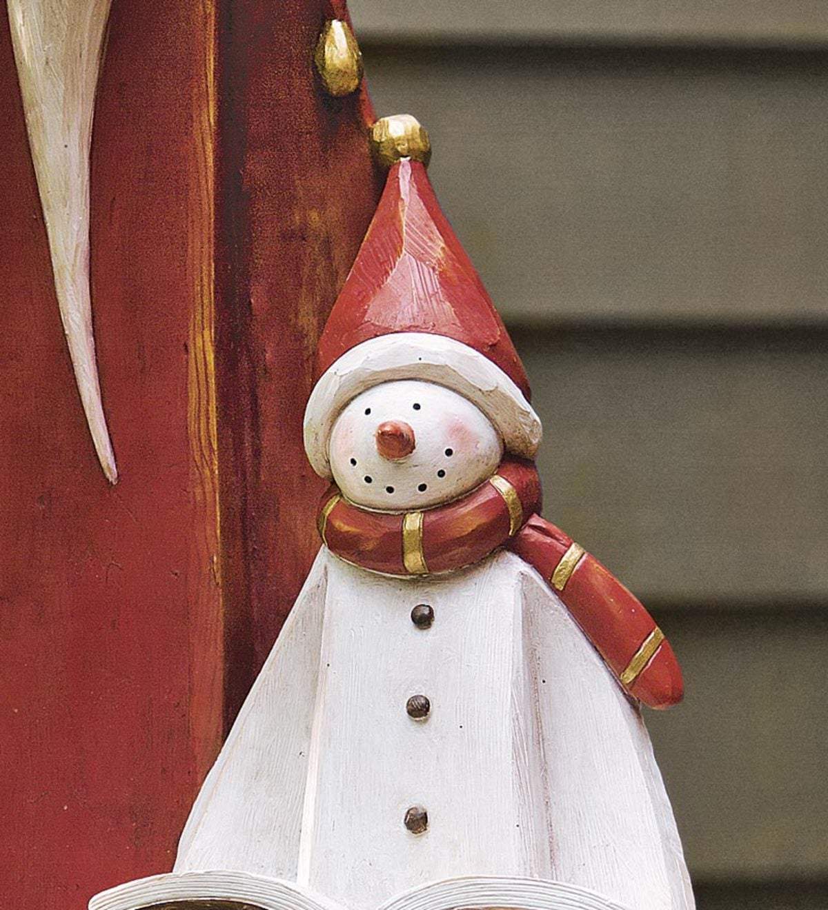 Owronline - Santa And Snowman Sculpture