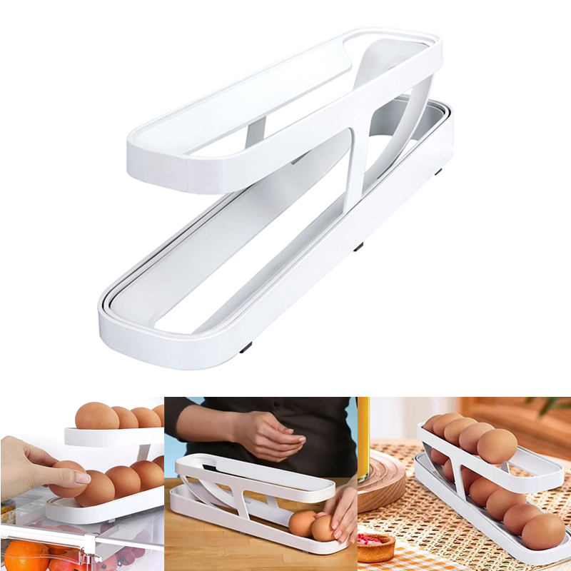 Owronline - Automatic Scrolling Egg Rack Holder Storage Box