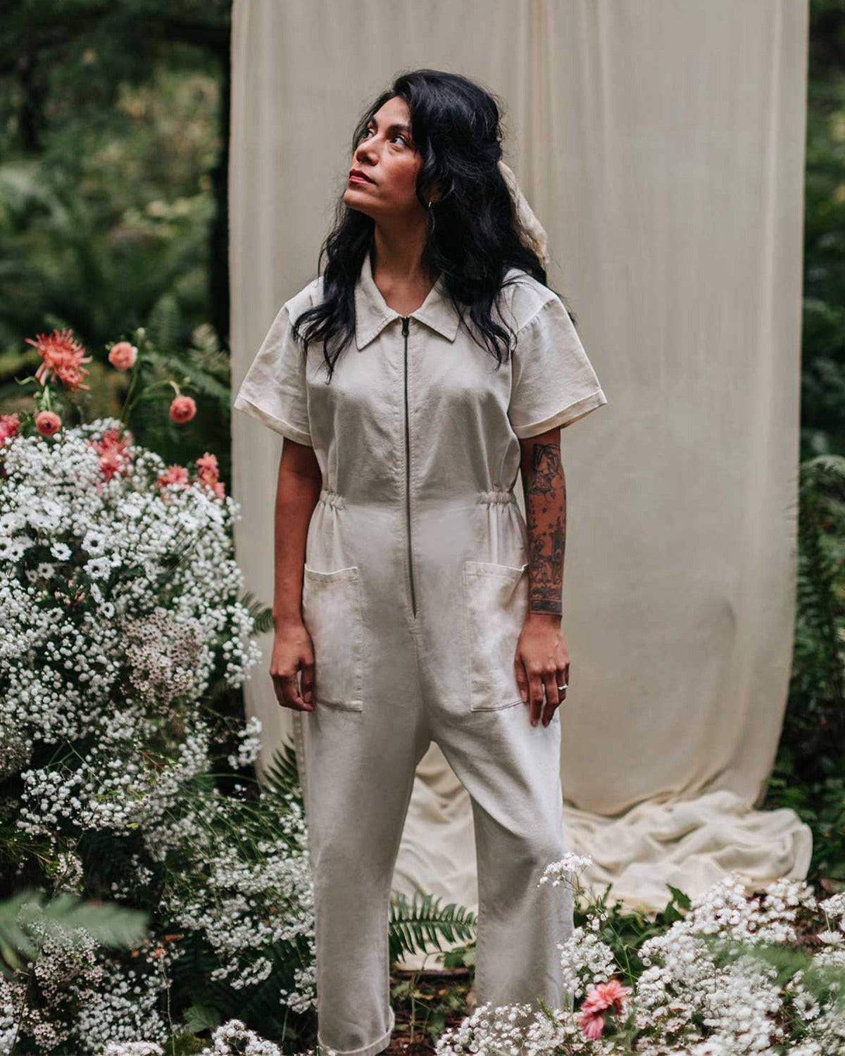 Owronline - Cropped Utility Jumpsuit