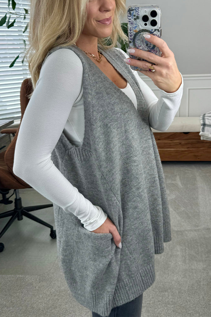 Owronline - Cozy Pocket Sweater Vest