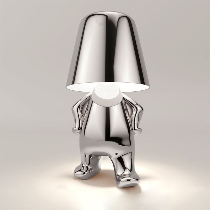 Owronline - The Thinking Man's Little Golden Man Table Lamp