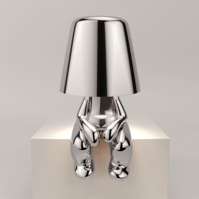 Owronline - The Thinking Man's Little Golden Man Table Lamp