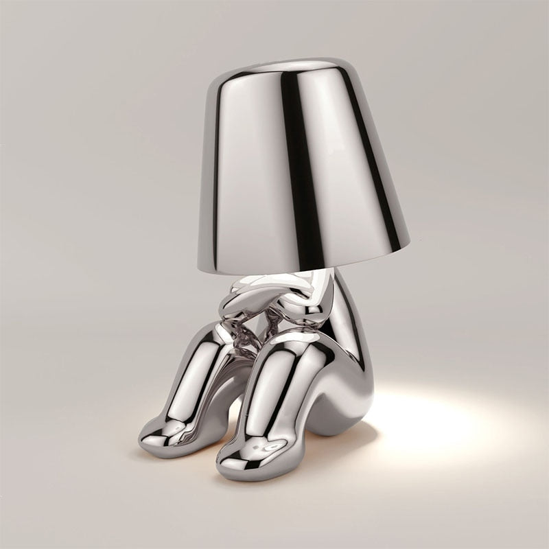 Owronline - The Thinking Man's Little Golden Man Table Lamp