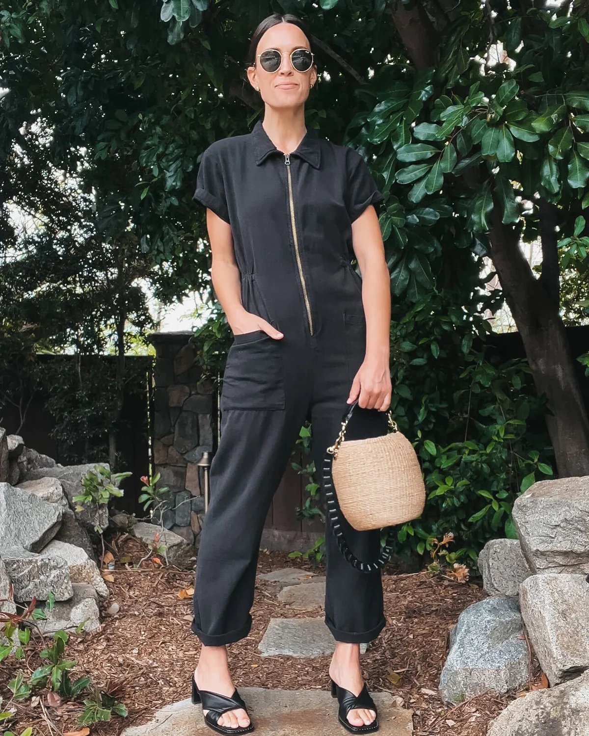 Owronline - Cropped Utility Jumpsuit