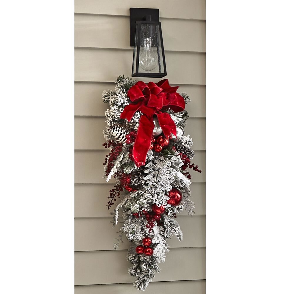 Owronline - The Cordless Prelit Red And White Holiday Trim