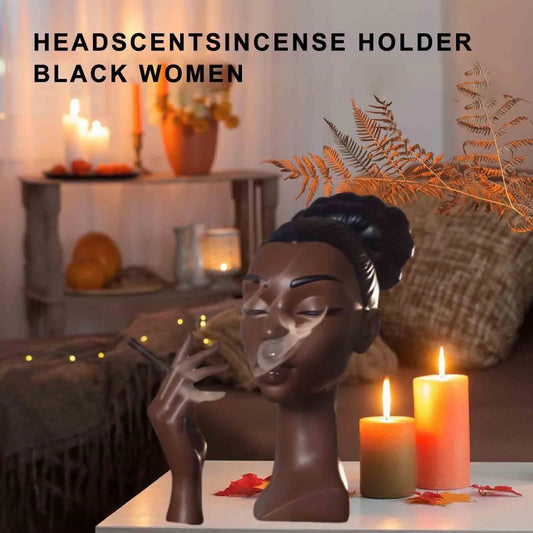 OWRONLINE - Head Incense Burner Black Woman