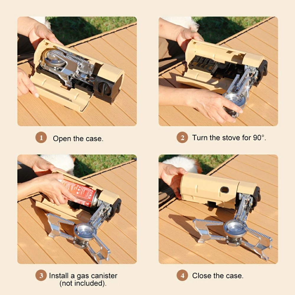 Owronline - Compact Folding Spyder Camping Gas Stove