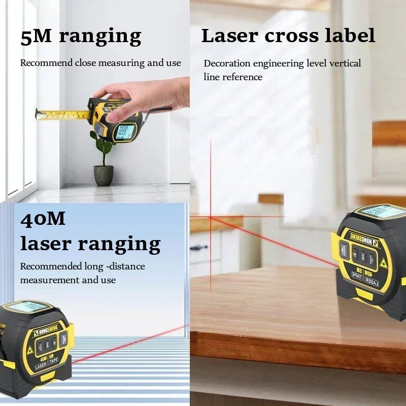 Owronline - Measurin Sight 3-In-1 Infrared Laser Tape Measuring