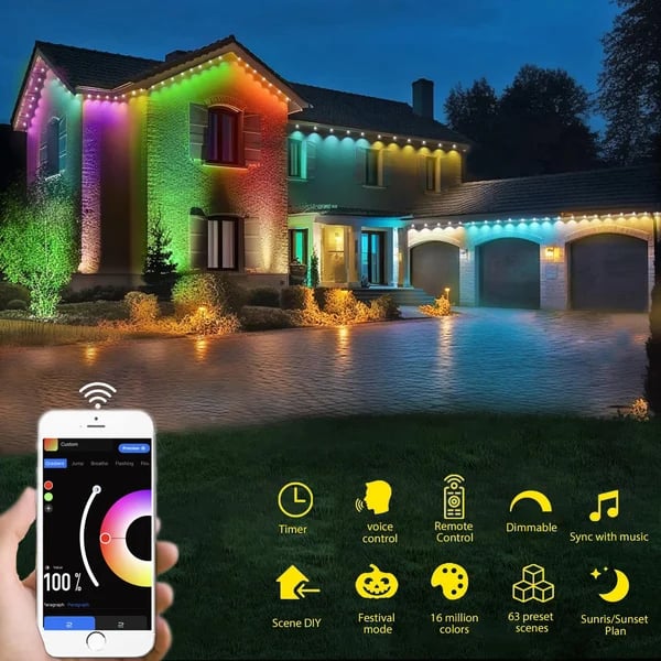 Owronline - Smart Rainbow LED Permanent Outdoor Light