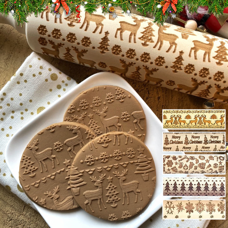 Owronline - Christmas Wooden Rolling Pins