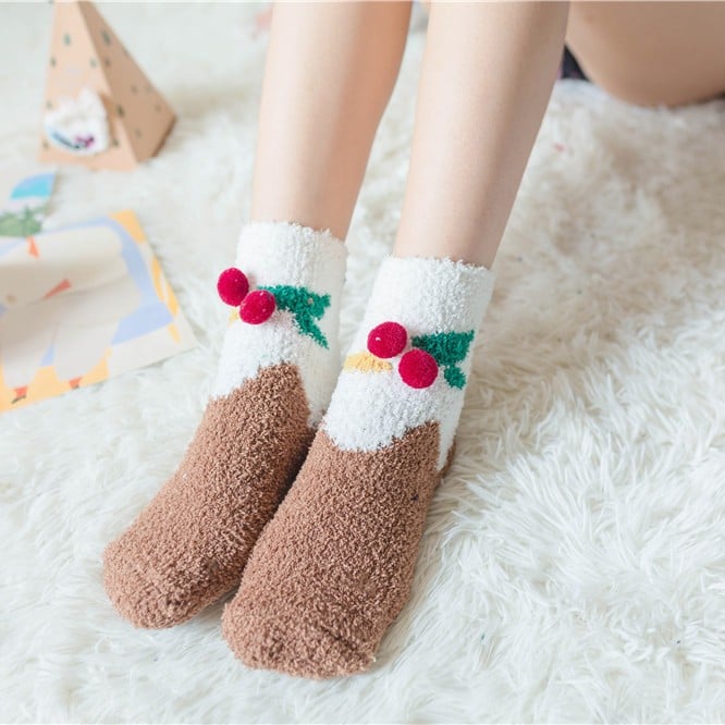 Owronline - Cute Christmas Style Thickened Warm Socks