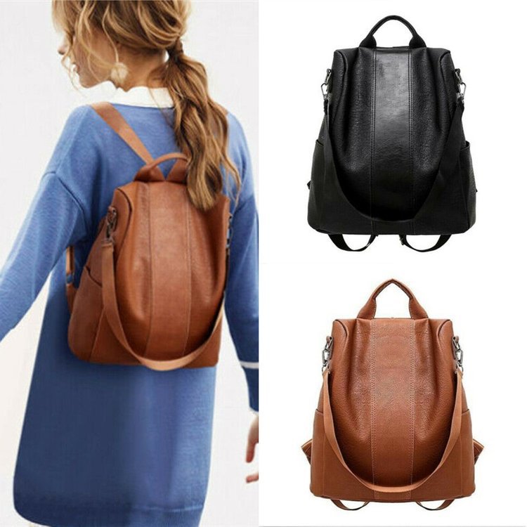 Owronline - Limited Leather Ladies Anti-theft Backpack