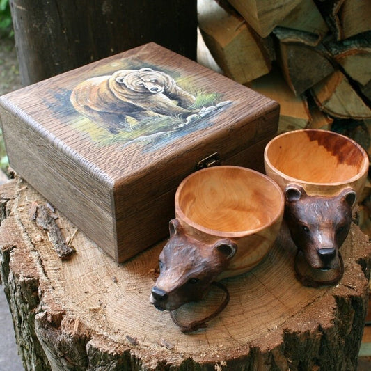 Owronline - Hand Carved Wooden Mug