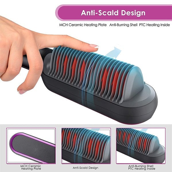 Owronline - Negative Ion Hair Straightener Styling Comb