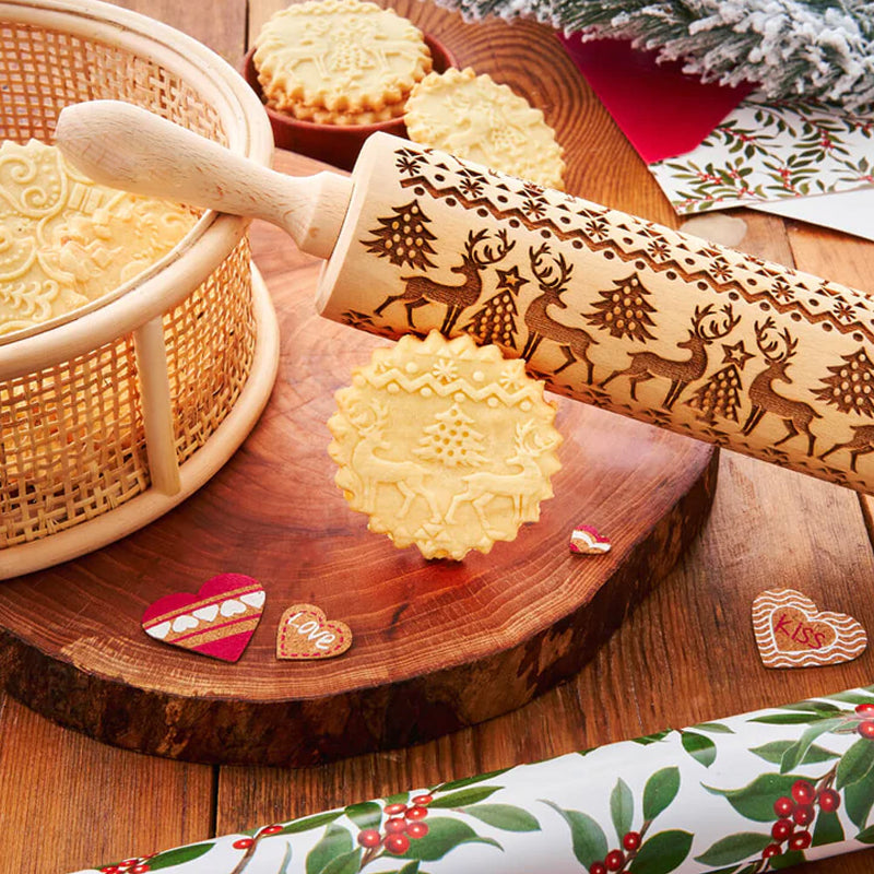 Owronline - Christmas Wooden Rolling Pins