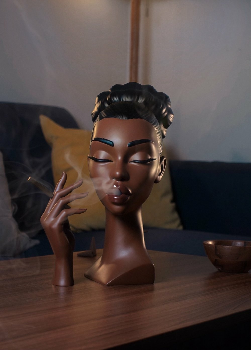 OWRONLINE - Head Incense Burner Black Woman