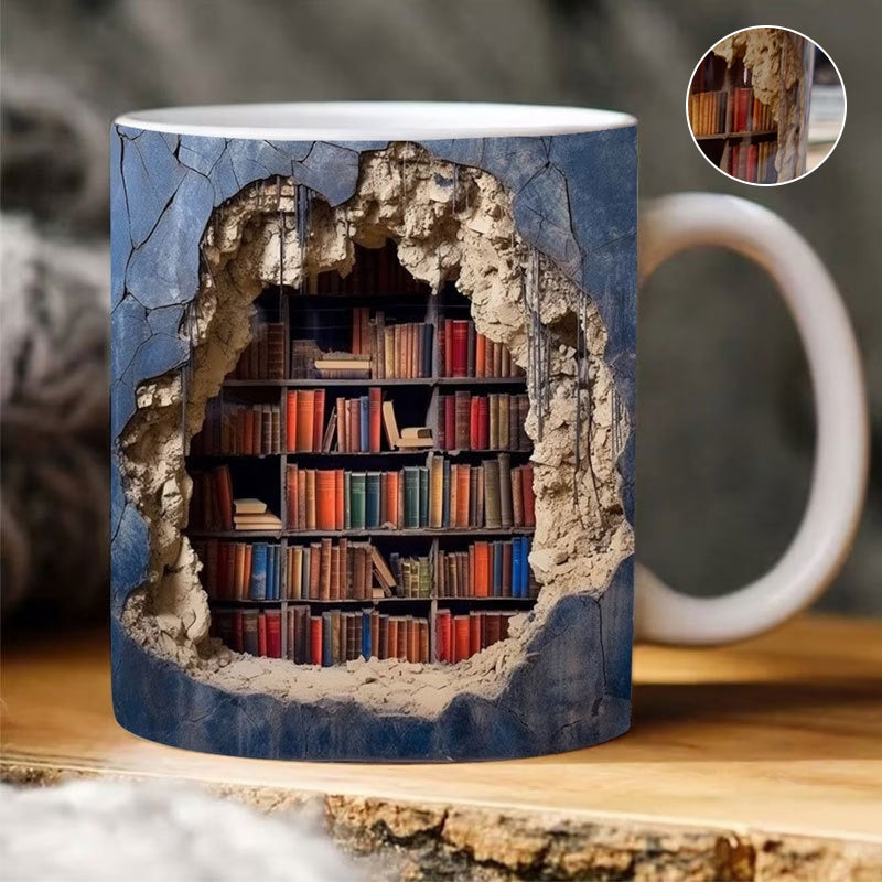 🤣Last day! 💥Special sale - 3D Bookshelf Mug - naotstore