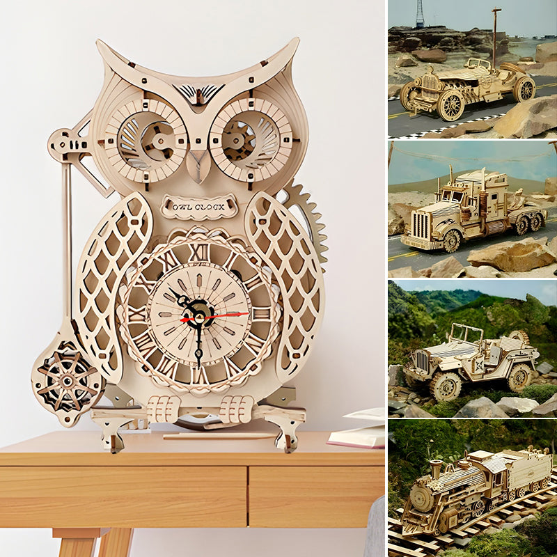 OWRONLINE - Super Wooden Mechanical Model Puzzle Set